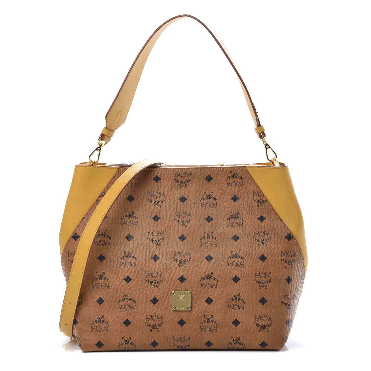 MCM Visetos Medium Klara Hobo Cognac Yellow 1 of 10