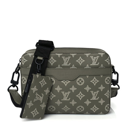 Louis Vuitton Monogram Shadow G65 Trio Messenger  Olive Green 2 of 10