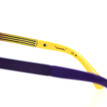 Chanel Metal Graphic Lines Shield Sunglasses 71586 Purple Pink 6 of 7