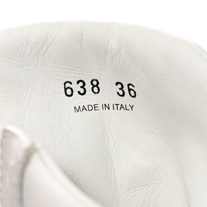 Prada Vitello Soft Triangle Logo Womens High Top Sneakers 36 White 6 of 7