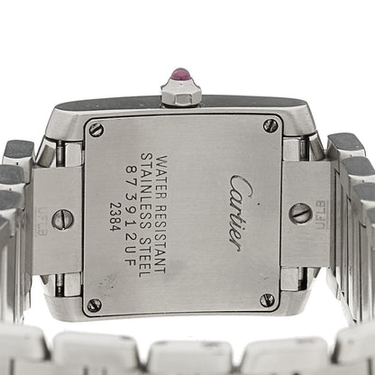 Cartier Stainless Steel Pink Mother of Pearl 20mm Tank Francaise Quartz Watch 4 of 4