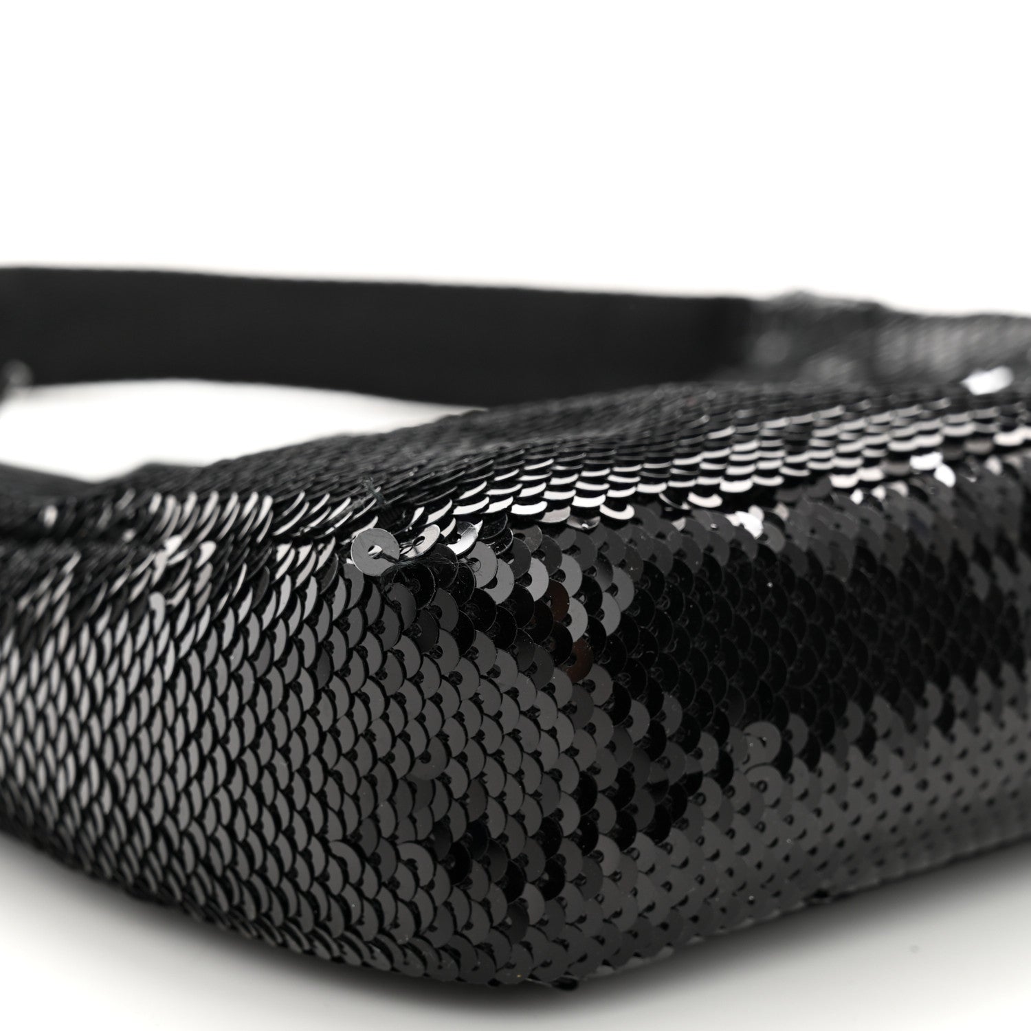 Prada Paillettes Sequin Mini Re-Edition 2000 Bag Black White 10 of 12