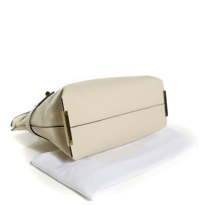 Chloe Grained Leather Large Charlotte Tote Huskey White 4 of 7