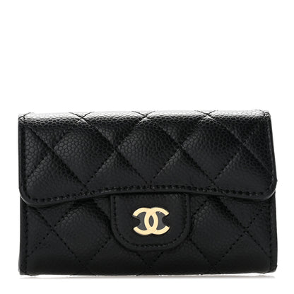 Chanel Caviar Quilted Flap Card Holder Black 1 of 9