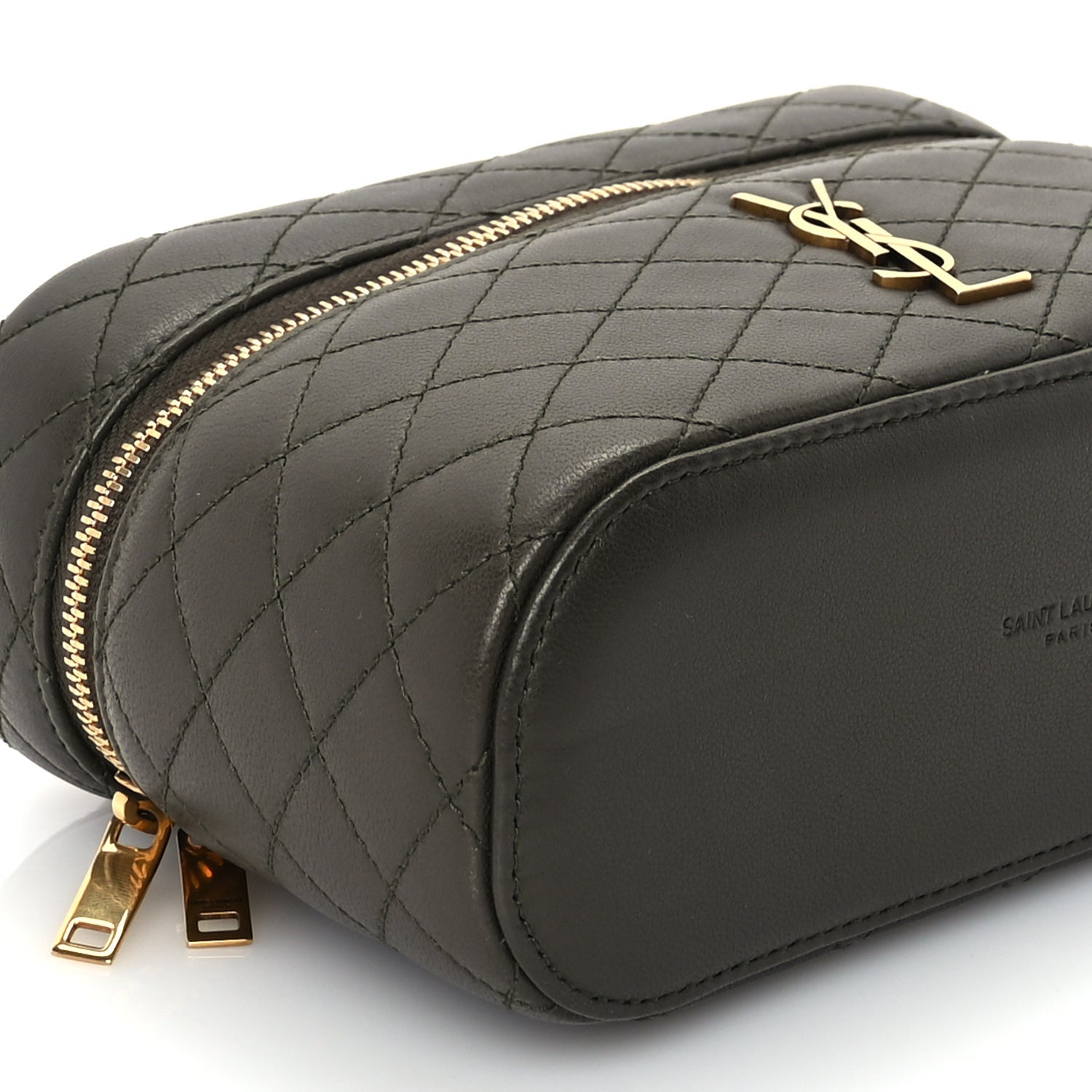 Saint Laurent Lambskin Quilted Mini Gaby Vanity Case Light Musk 7 of 8
