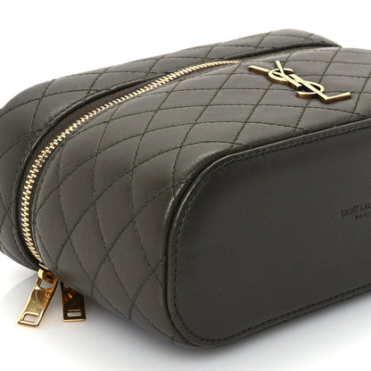 Saint Laurent Lambskin Quilted Mini Gaby Vanity Case Light Musk 7 of 8