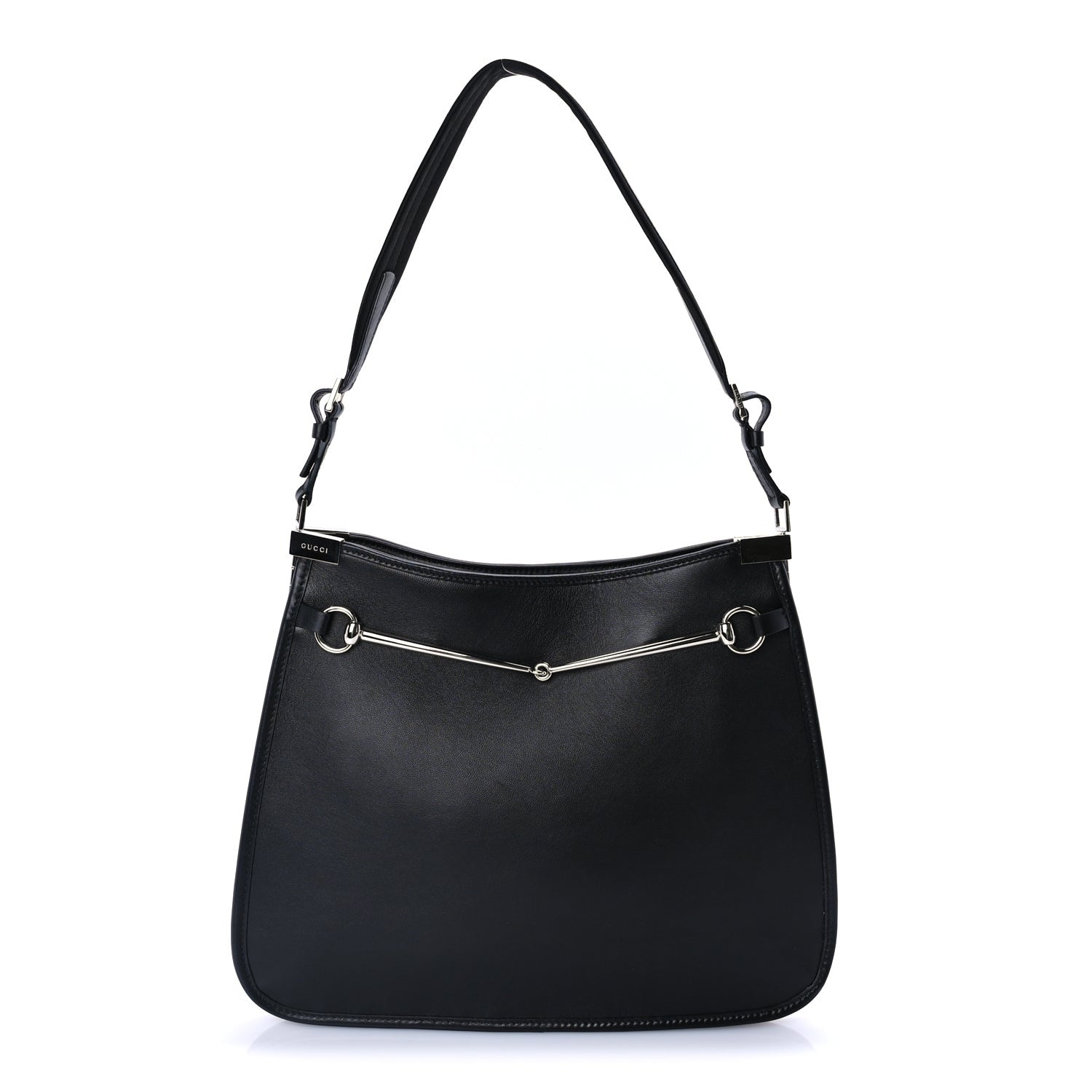 Gucci Calfskin Horsebit Slim Shoulder Bag Black 1 of 7