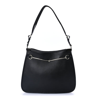 Gucci Calfskin Horsebit Slim Shoulder Bag Black 1 of 7