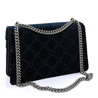 Gucci Velvet Skipper GG Monogram Small Dionysus Shoulder Bag  Blue Beige Black 2 of 8