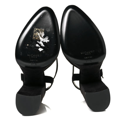 Saint Laurent Kid Scamosciato Kassia 95 Platform Pump 37.5 Black 5 of 9