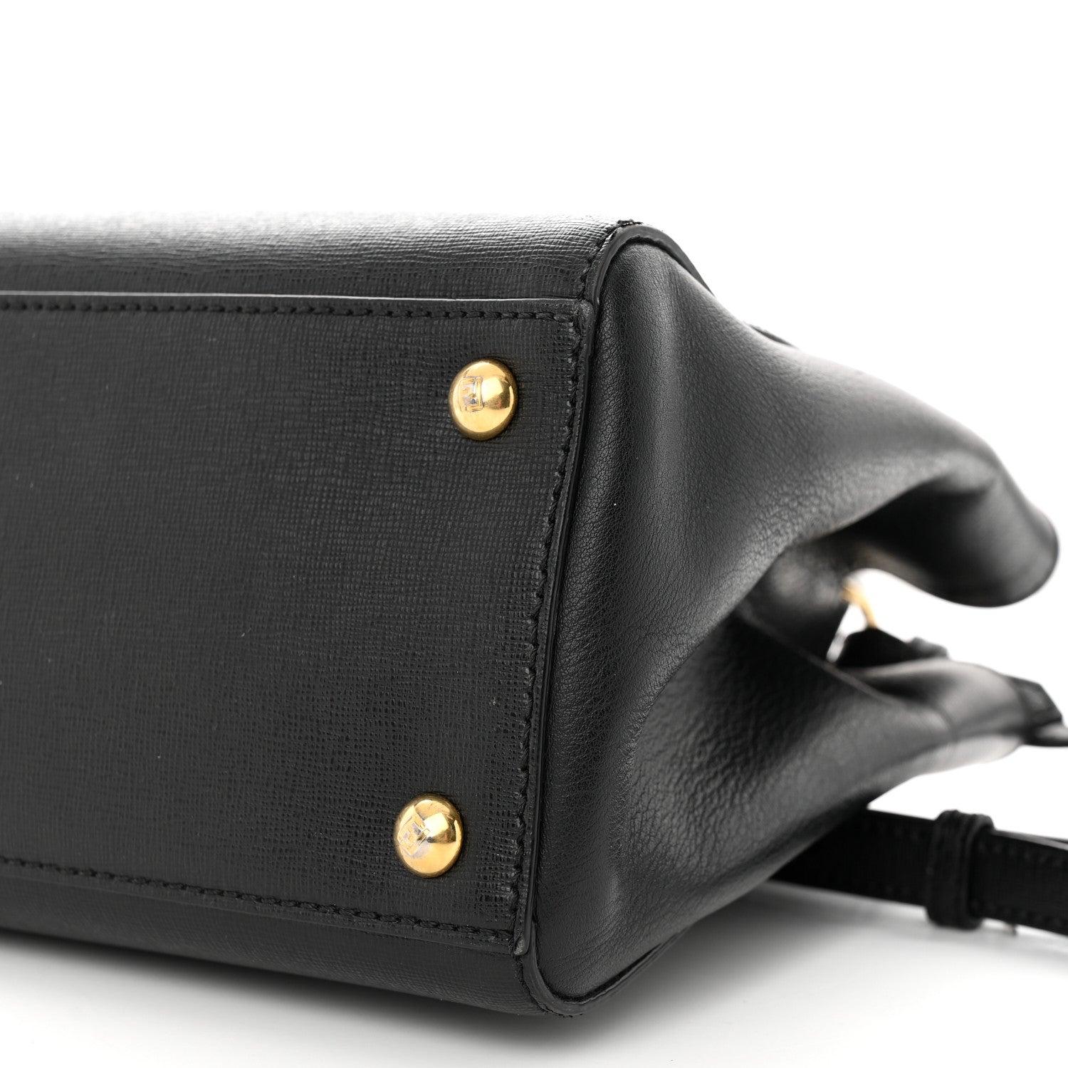 Fendi Vitello Elite Petite 2Jours Tote Black 9 of 13