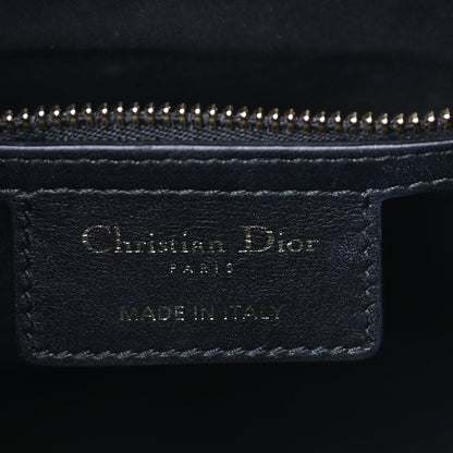 Christian Dior Calfskin Beaded Embroidered Medium Lady Dior  Black Multicolor 5 of 8