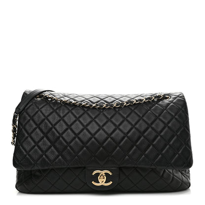 Chanel Calfskin Quilted XXL Travel Flap Bag Black 1 of 9