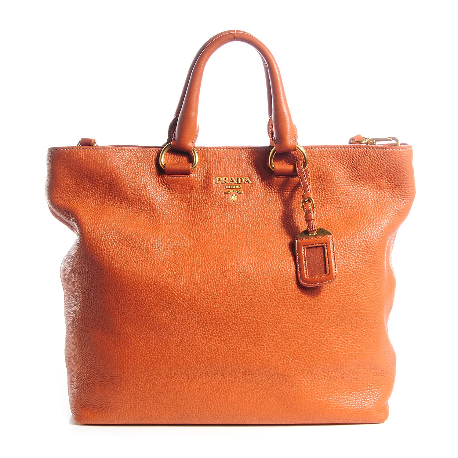 Prada Vitello Daino Shopping Tote Rame 1 of 9