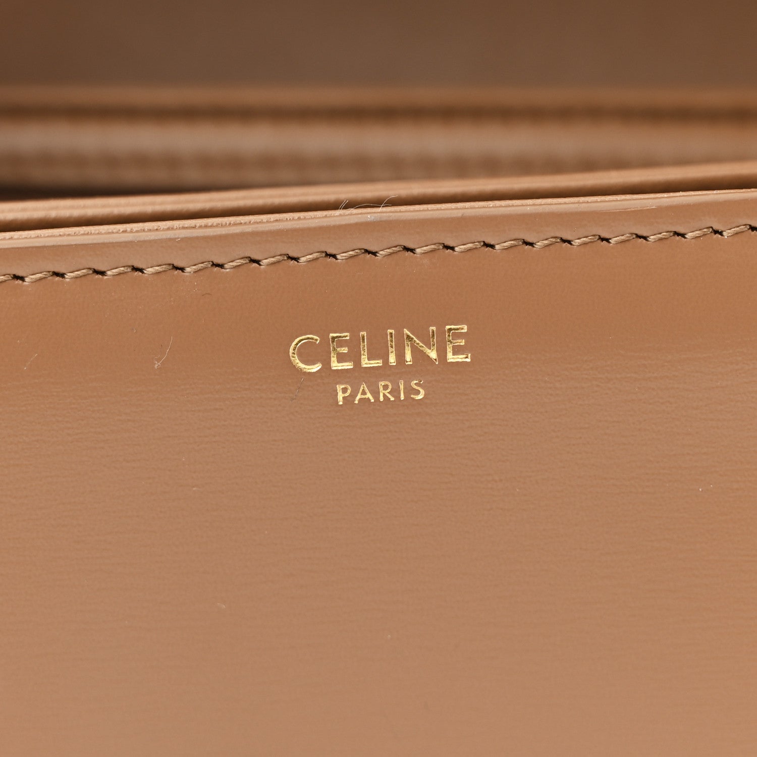 Celine Shiny Calfskin Medium Triomphe Bronze 6 of 12