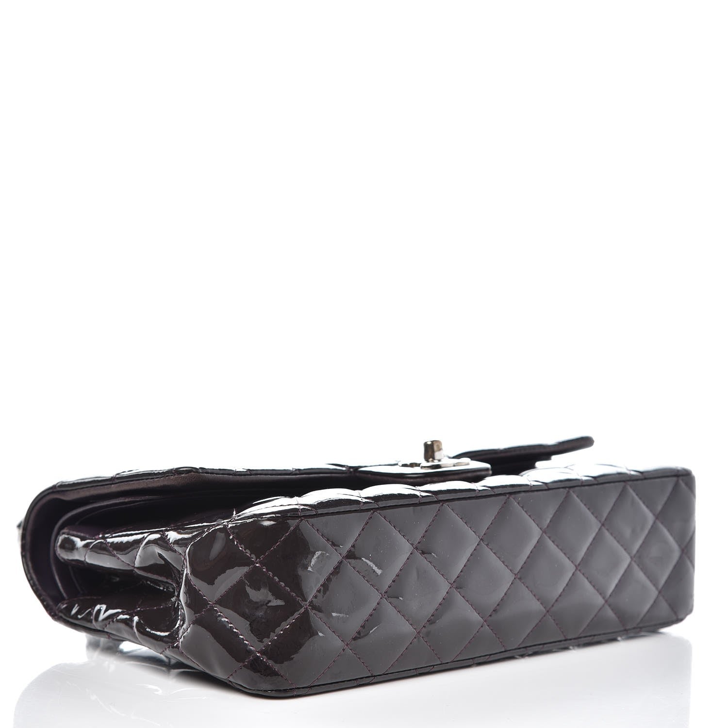 Chanel Patent Quilted Medium Double Flap Purple 4 of 14
