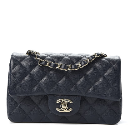 Chanel Caviar Quilted Mini Rectangular Flap Navy 1 of 8