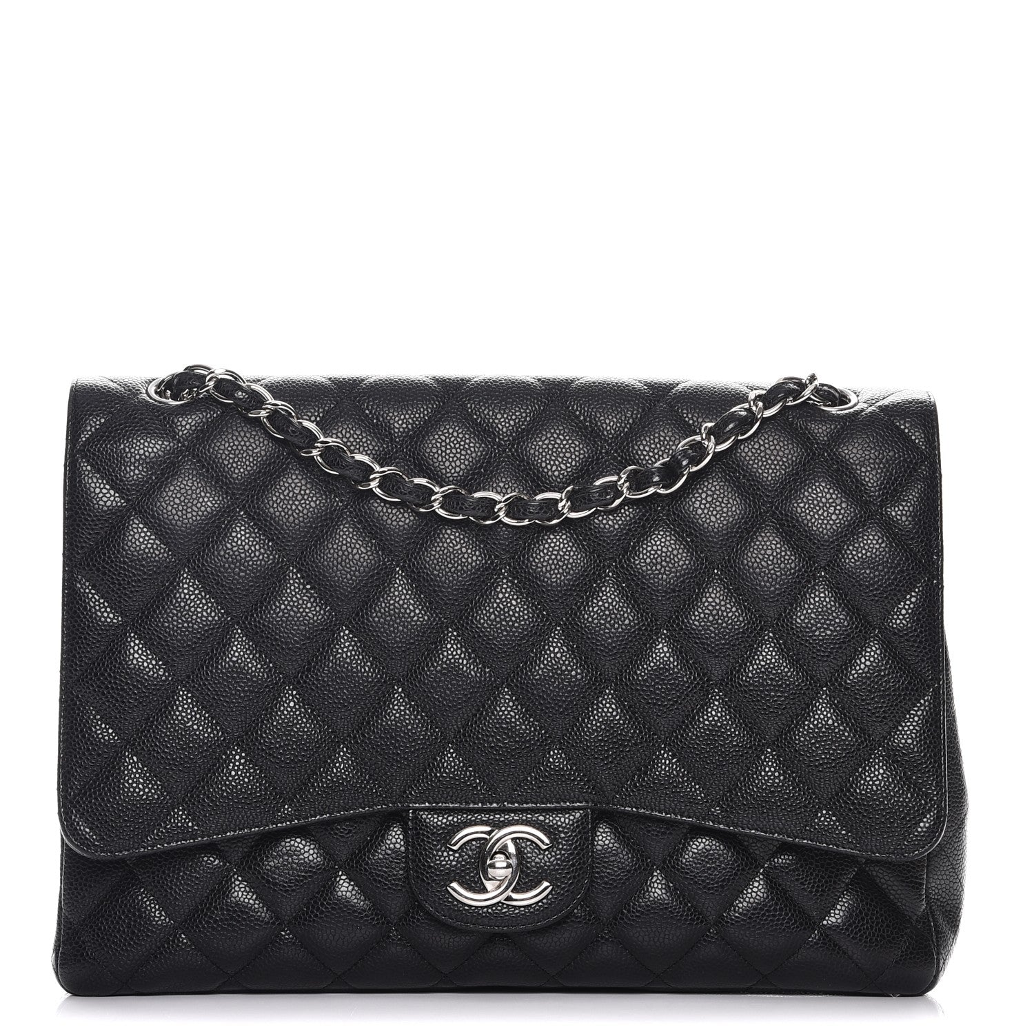 Chanel Caviar Quilted Maxi Double Flap Black 1 of 10