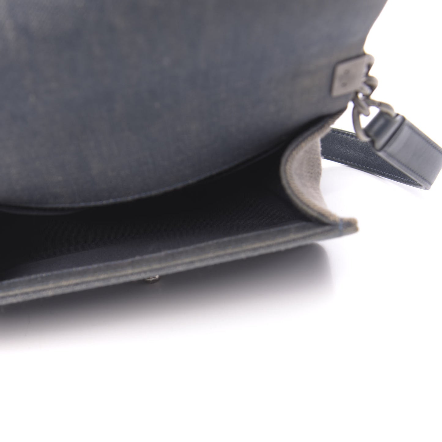 Denim Chevron Small Boy Flap Blue