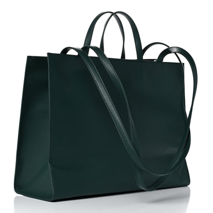 Telfar Vegan Leather Large Shopping Bag Dark Olive 3 of 9