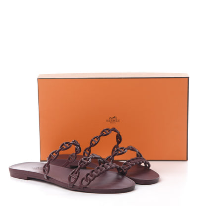 Hermes TPU Rivage Sandals 38 Bordeaux 10 of 10
