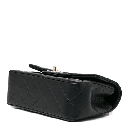 Chanel Lambskin Pearl Crystal Quilted Mini CC Lion Charm Top Handle Rectangular Flap Black 10 of 13