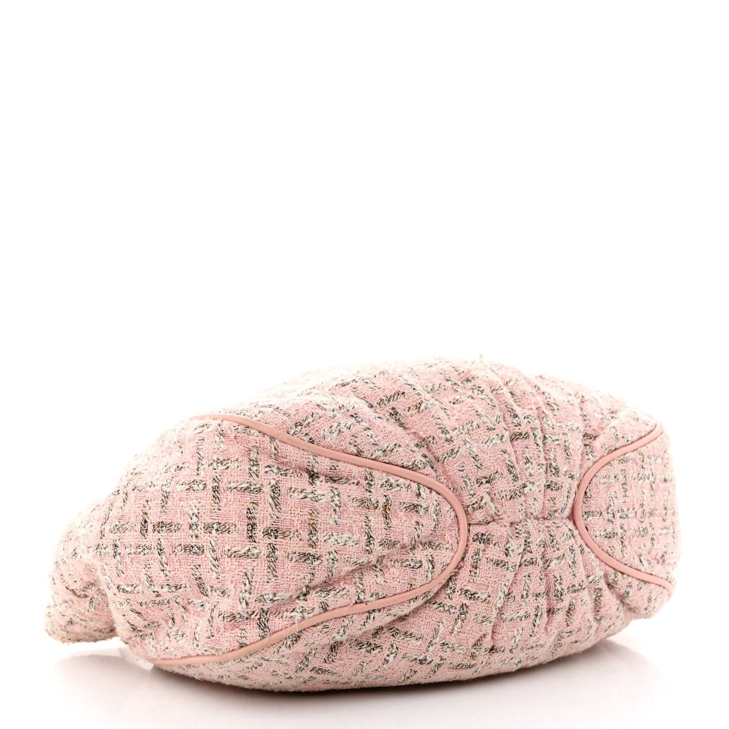 Tweed Boucle Knitting Bag Pink