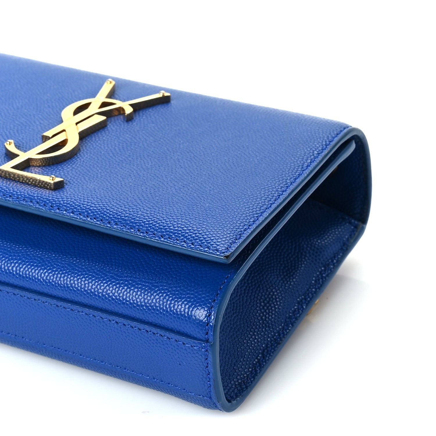 Saint Laurent Grain De Poudre Small Classic Monogram Kate Satchel Royal Blue 8 of 8