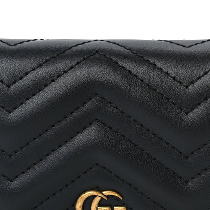 Gucci Calfskin Matelasse GG Marmont Card Case Wallet Black 7 of 7