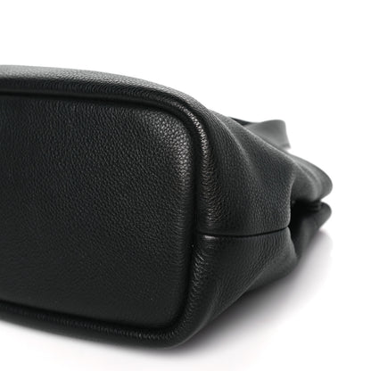 Prada Vitello Daino Soft Perforated Logo Tote Black 9 of 9