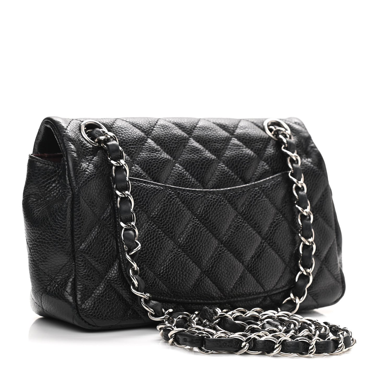 Caviar Quilted Mini Rectangular Flap Black