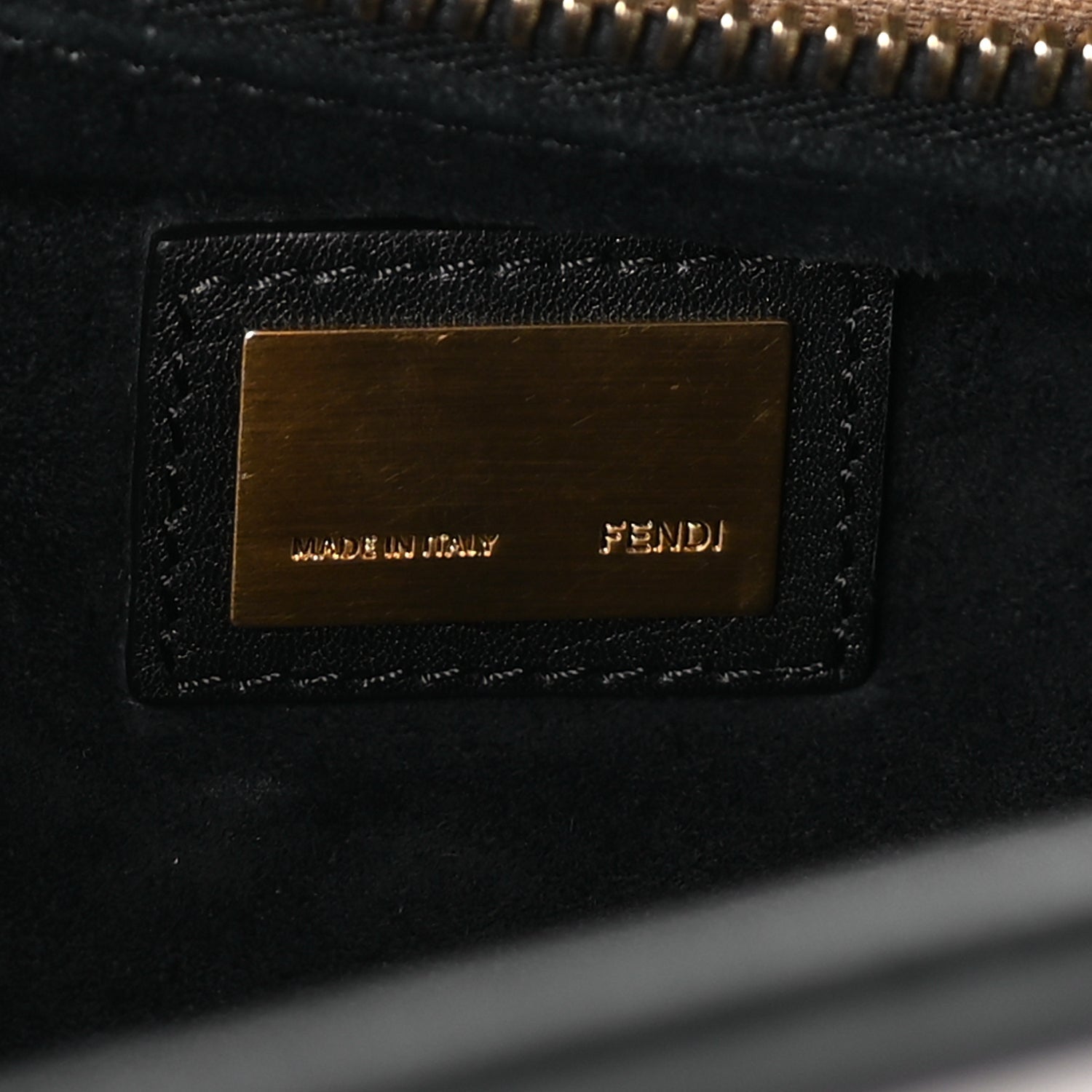 Fendi Vitello Seta Shiny Nappa Large Peekaboo Iconic Satchel Black 5 of 7