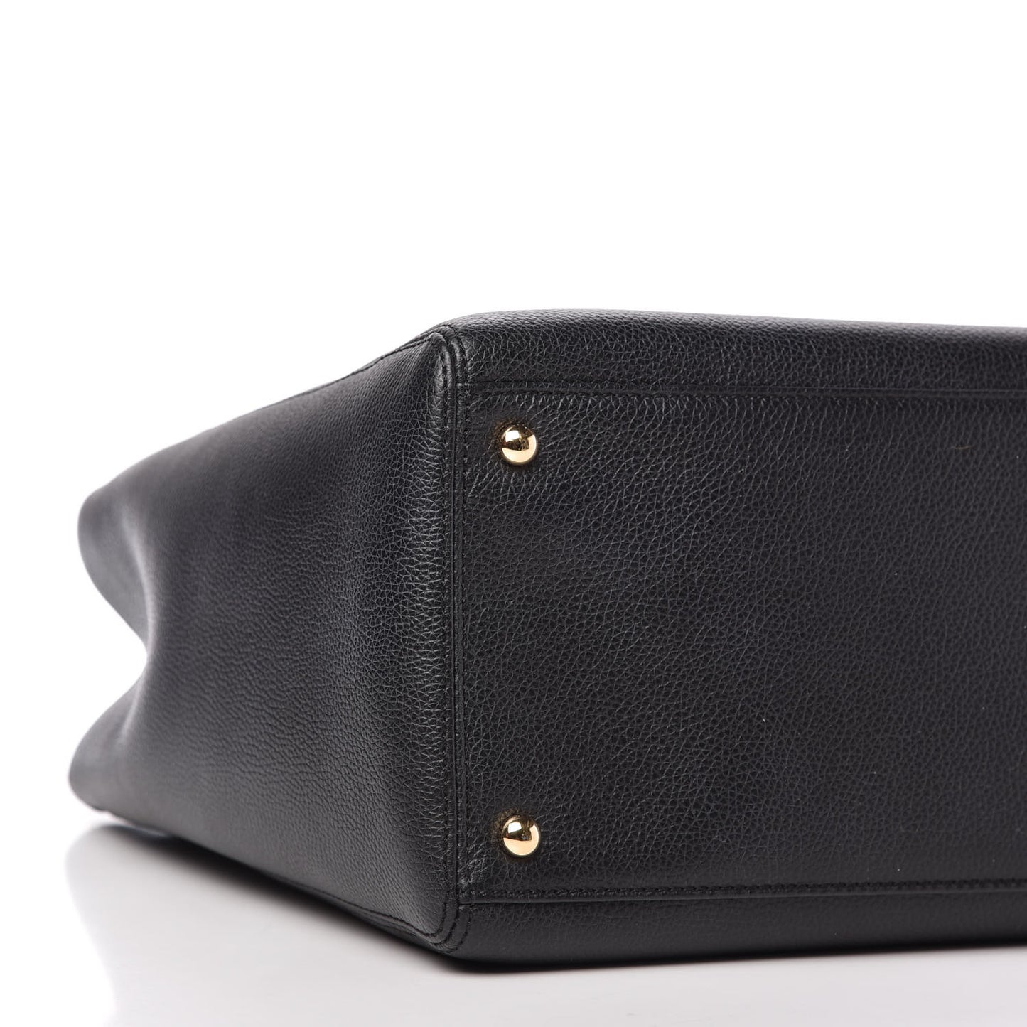 Calfskin Cerf Shopper Tote Black