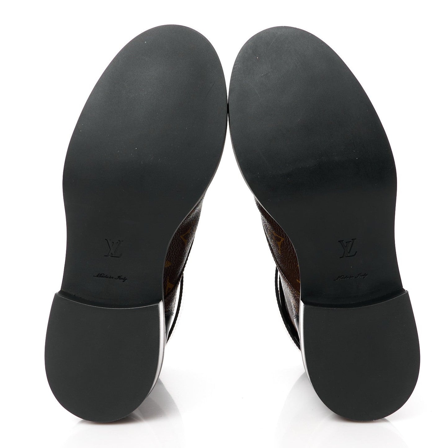 Calfskin Monogram Wonderland Flat Ranger Boots 37 Black