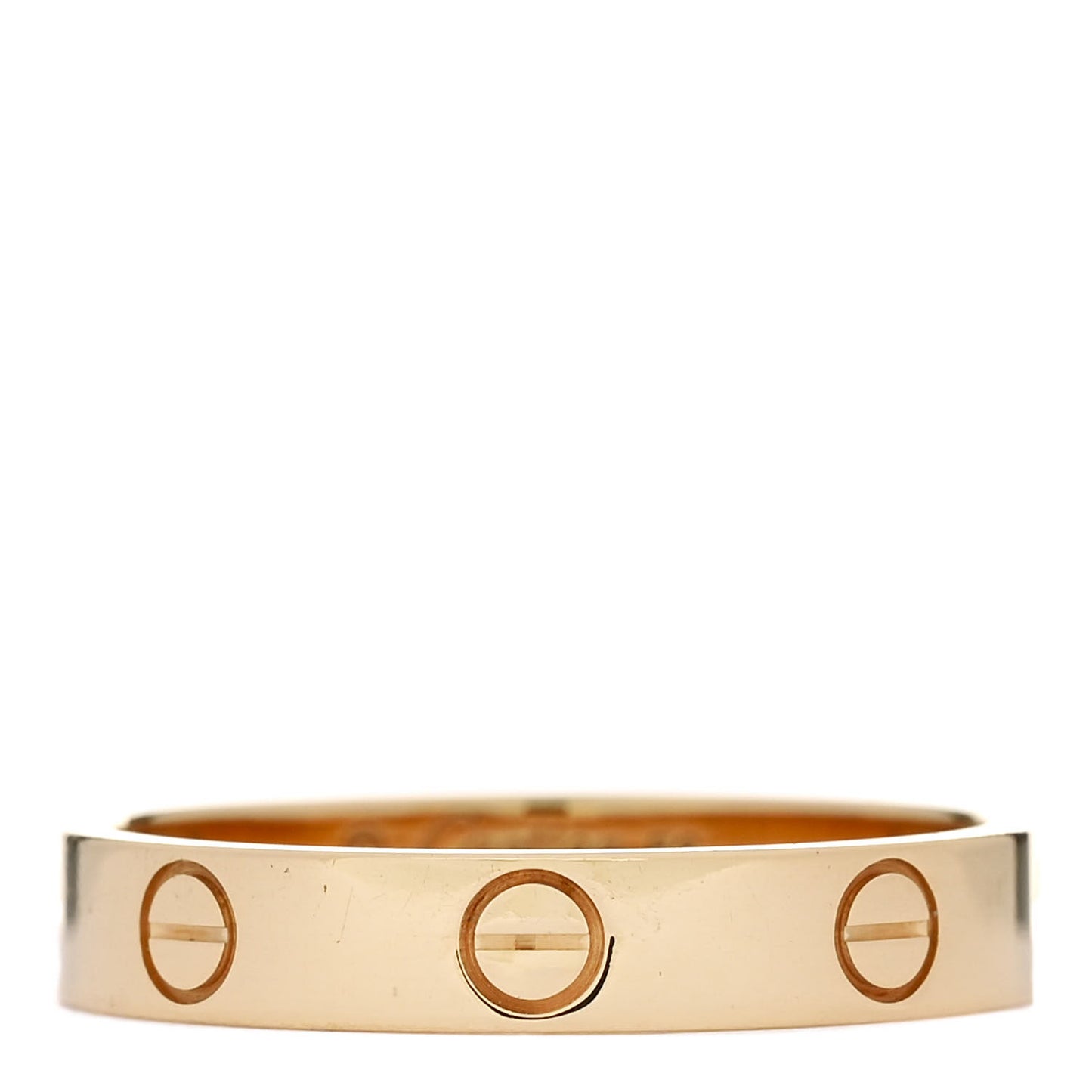 18K Yellow Gold 3.5mm LOVE Wedding Band Ring 56 7.5