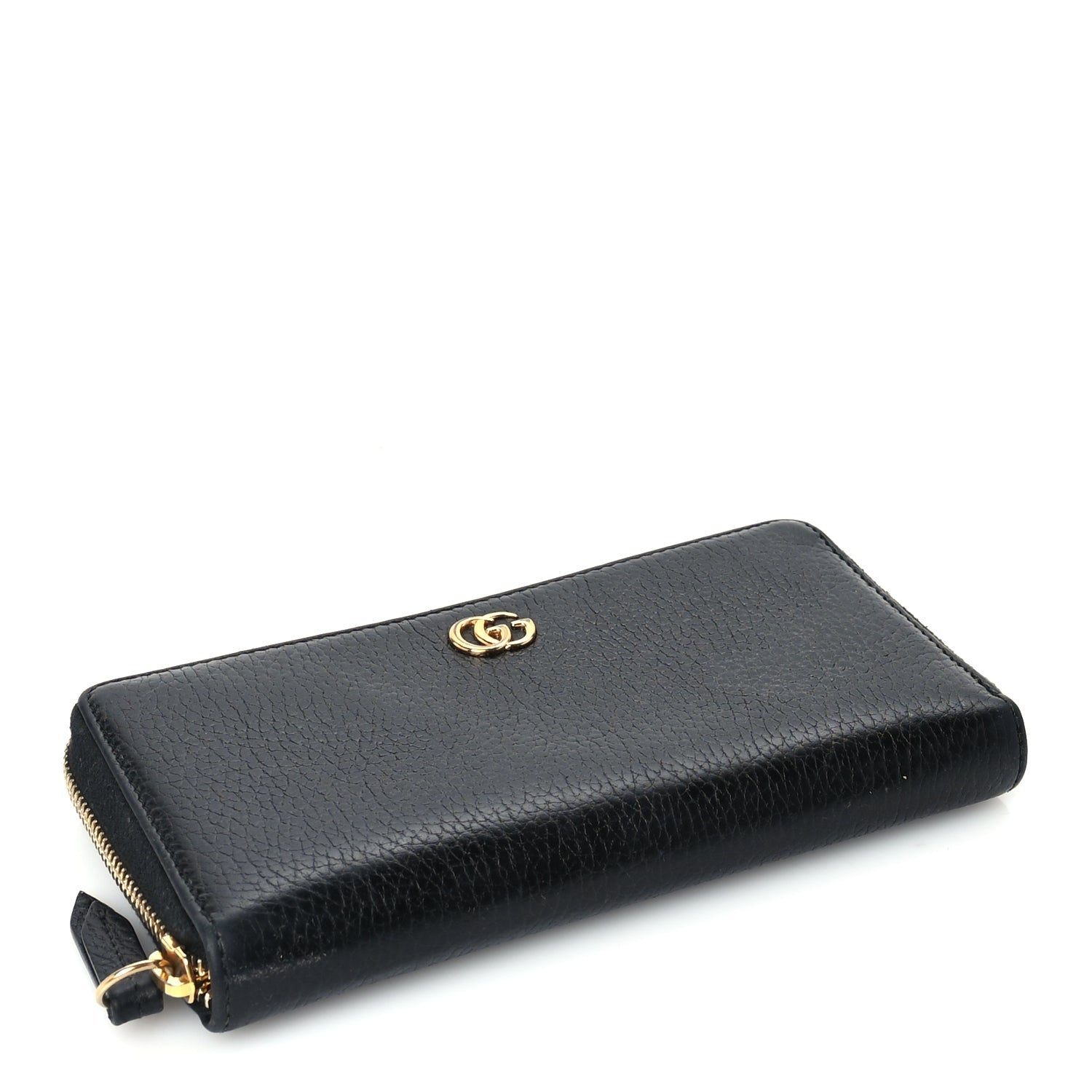 Gucci Dollar Calfskin GG Marmont Zip Around Wallet Black 4 of 6