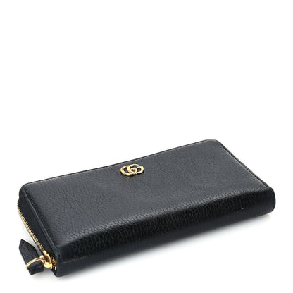 Gucci Dollar Calfskin GG Marmont Zip Around Wallet Black 4 of 6