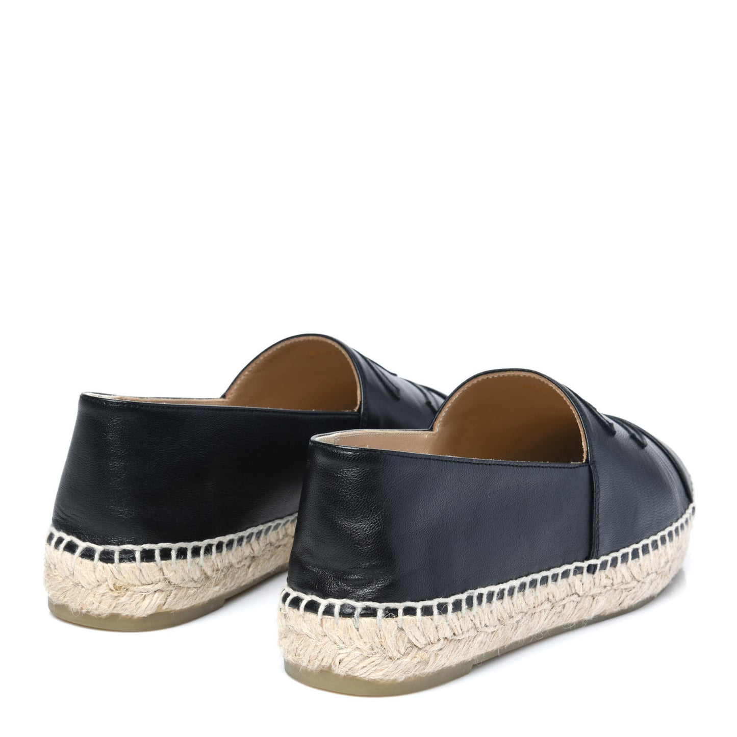 Lambskin CC Espadrilles 37 Black
