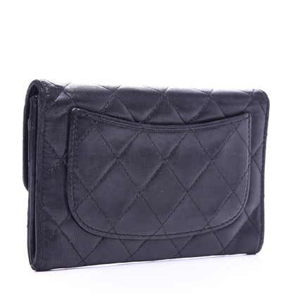 Chanel Lambskin Quilted Small Flap Wallet Black 3 of 10