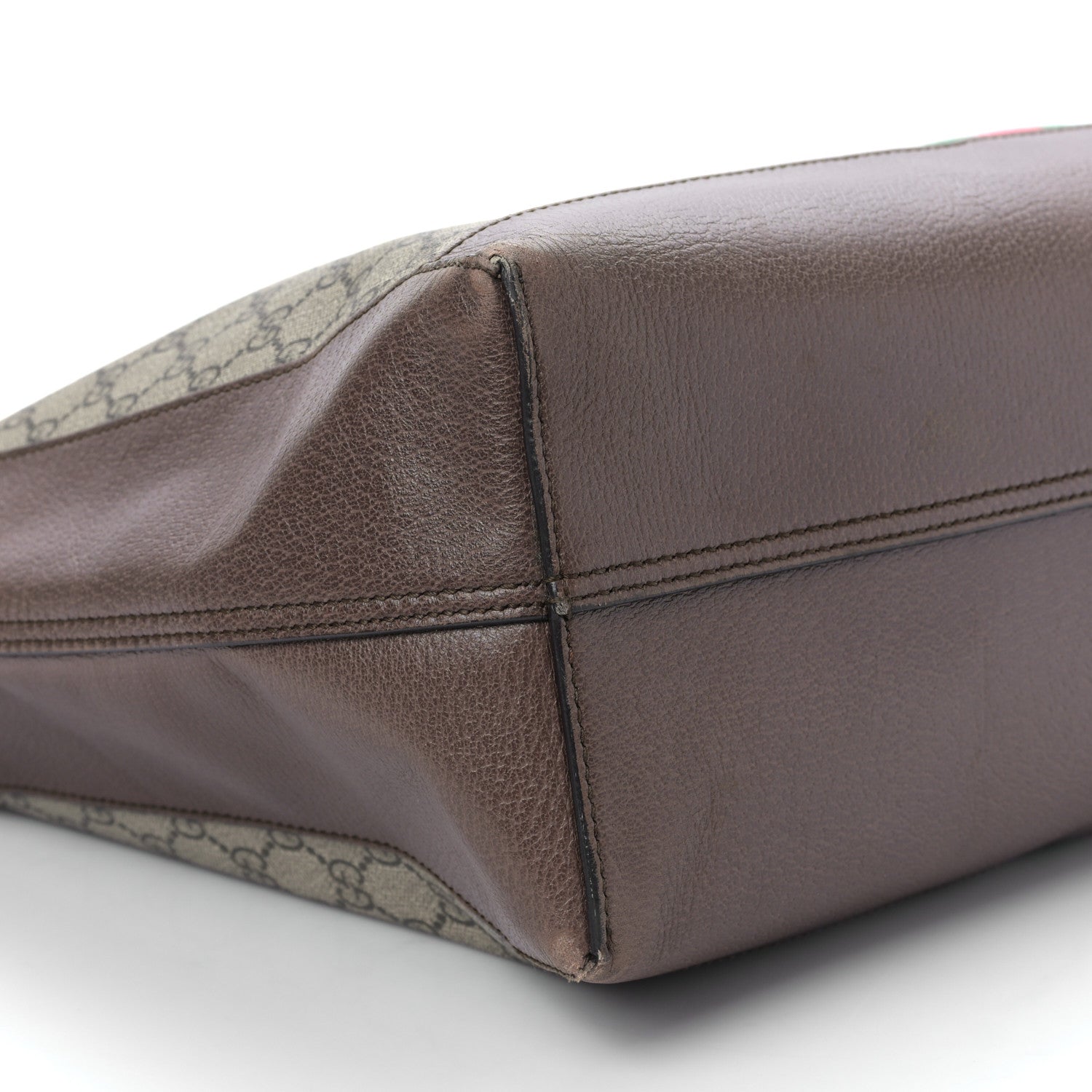 Gucci GG Supreme Monogram Web Ophidia Tote Brown 9 of 10