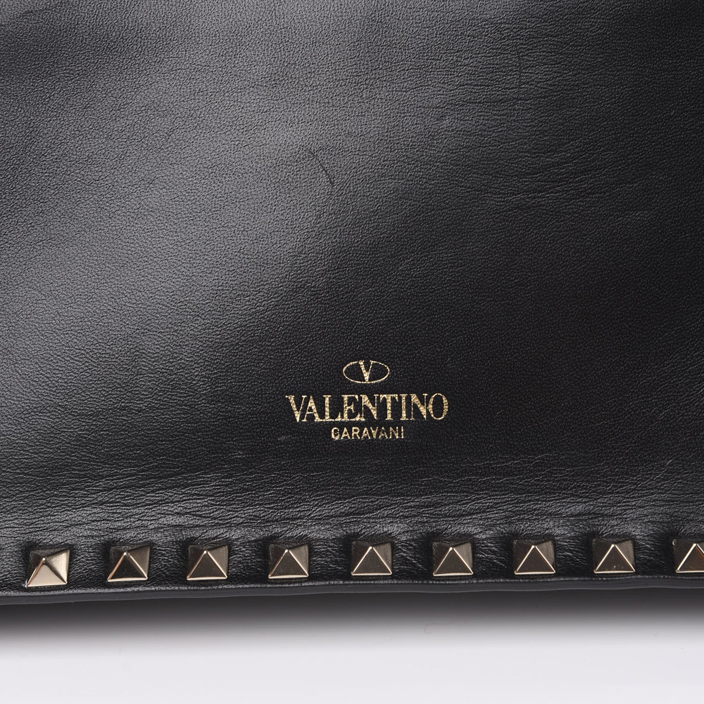 Nappa Rockstud Wristlet Clutch Black