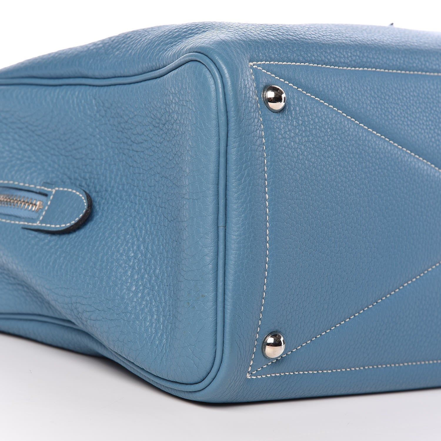 Hermes Taurillon Clemence Victoria II 35 Blue Jean 9 of 10