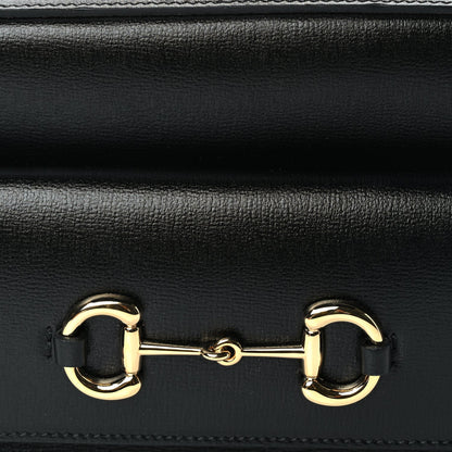 Gucci Textured Calfskin Small Horsebit 1955 Shoulder Bag Black 6 of 8