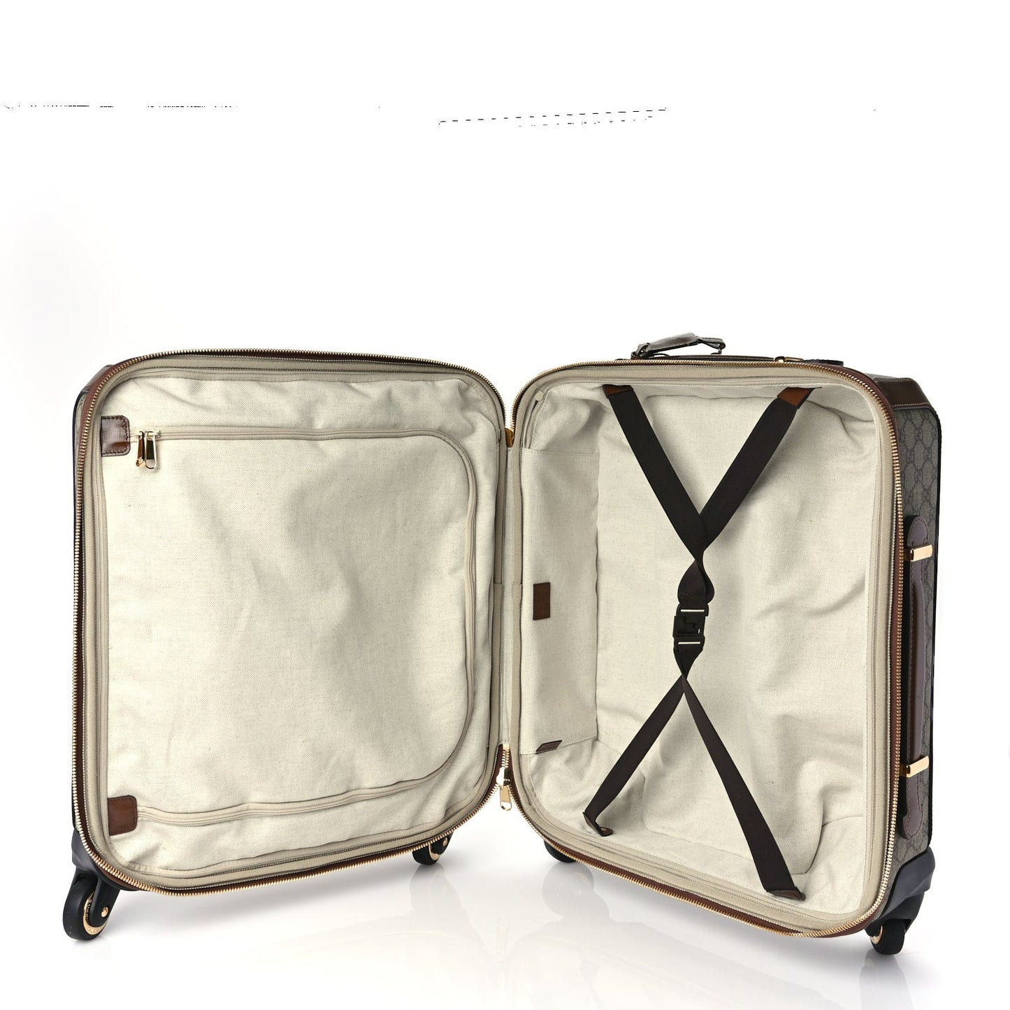 GG Supreme Monogram Azalea Calfskin Retro Interlocking G Carry On Trolley Brown Sugar