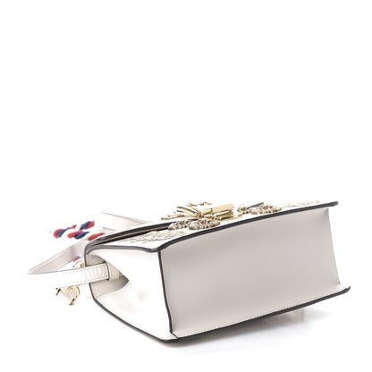 Gucci Calfskin Animal Studs Mini Sylvie Top Handle Bag White 4 of 10