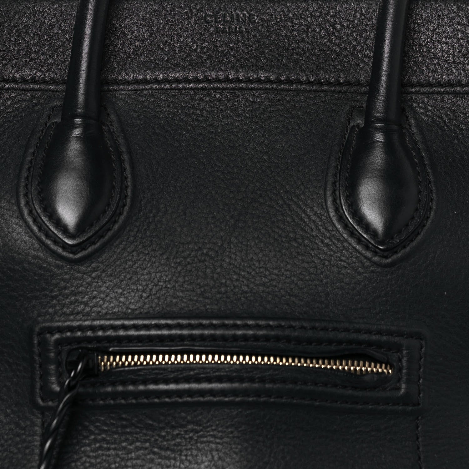 Celine Supple Calfskin Medium Phantom Luggage Black 7 of 12