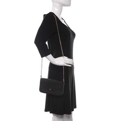 Louis Vuitton Empreinte Pochette Felicie Chain Wallet Black 2 of 13