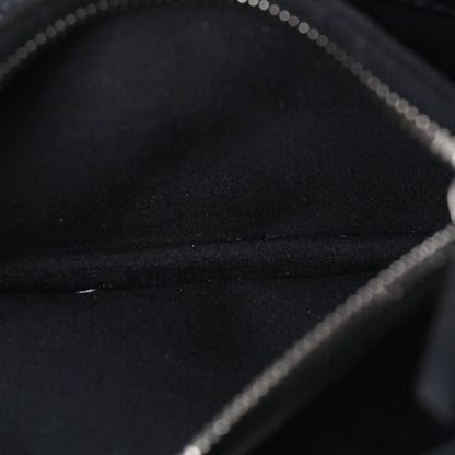 Chanel Patent Quilted Mini Phone Holder Clutch Black 5 of 7