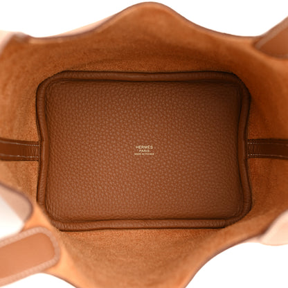 Hermes Taurillon Clemence Picotin Lock 18 PM Gold 5 of 11