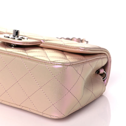 Chanel Iridescent Calfskin Quilted Mini Rectangular Flap Pink 6 of 10